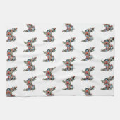 Linge De Cuisine Longue Haied Chihuahua Geo Silhouette Plaid (Horizontal)