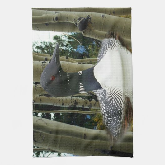 Linge De Cuisine Loon sauvage (Vertical)