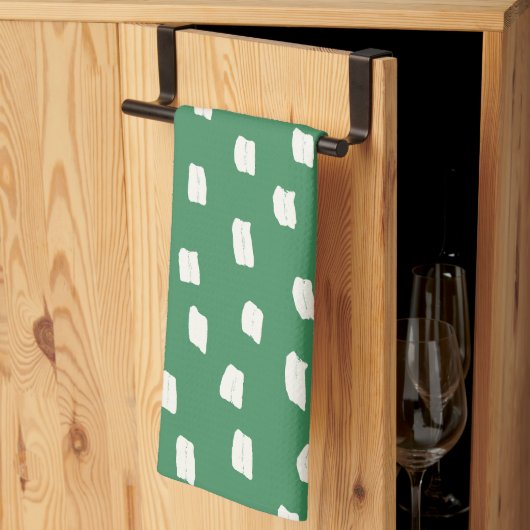 Linge De Cuisine Loose Mark Leaf Green (Pliage en tiers)