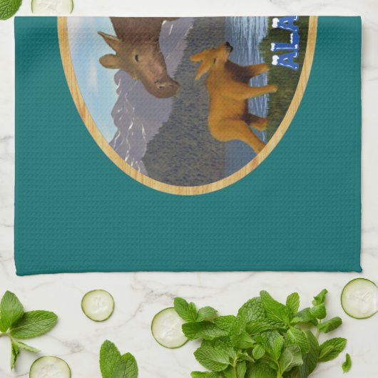 Linge De Cuisine L'orignal dans le pré (Plié)