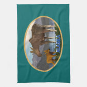 Linge De Cuisine L'orignal dans le pré (Vertical)