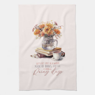 Linge De Cuisine Lost - Livres, café et pluie Rustic