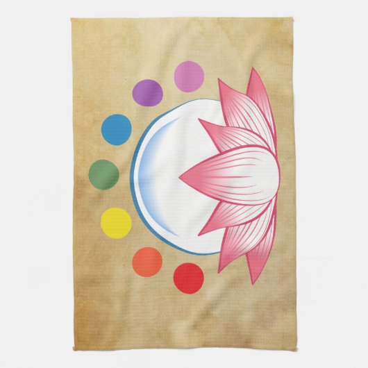 Linge De Cuisine Lotus avec le chakra (Vertical)