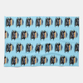 Linge De Cuisine Lotus Couple coucher de soleil bleu (Horizontal)