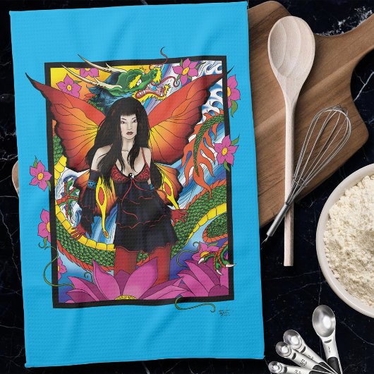 Linge De Cuisine Lotus Fairy Chinese Water Dragon