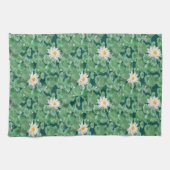 Linge De Cuisine Lotus Lagoon Motif - Le Lotus Blanc (Horizontal)