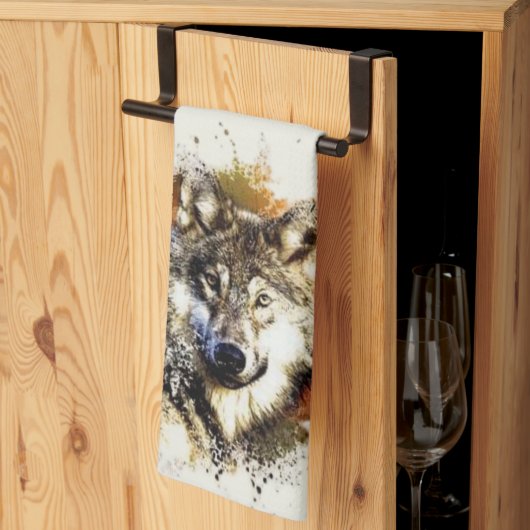 Linge De Cuisine Loup (Pliage en tiers)