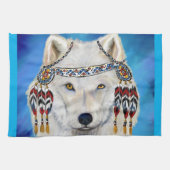 Linge De Cuisine Loup blanc (Horizontal)