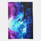 Linge De Cuisine Loup coloré hurlant (Vertical)