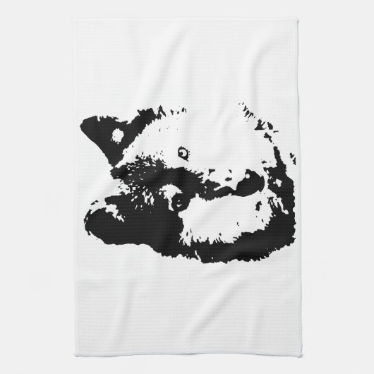 Linge De Cuisine Loup d'art pop (Vertical)