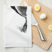 Linge De Cuisine Loup de Howling blanc noir (Quart Plié)