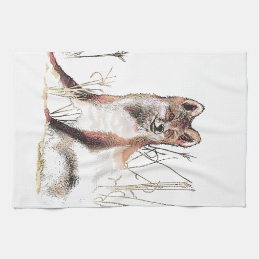 Linge De Cuisine Loup d'hiver (Horizontal)