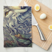 Linge De Cuisine Loup gris (Quart Plié)