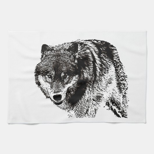 Linge De Cuisine Loup sauvage (Horizontal)