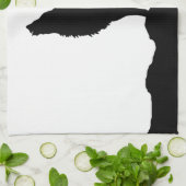 Linge De Cuisine Loup solitaire debout sur une colline (Plié)