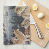 Linge De Cuisine Loups d'hiver (Quart Plié)