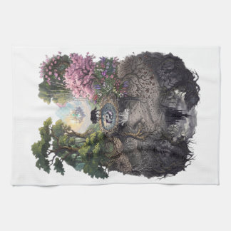 Linge De Cuisine Loups Yin Yang Double Saisons Arbre de Vie Fantast