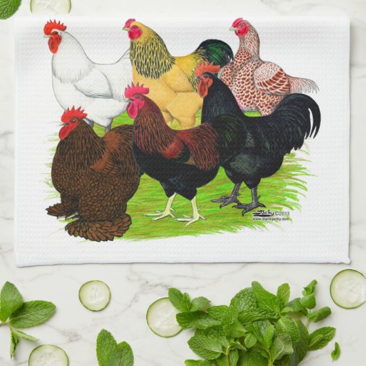 Linge De Cuisine Lourd ajout de coq (Plié)