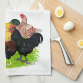 Linge De Cuisine Lourd ajout de coq (Quart Plié)