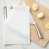 Linge De Cuisine Loutre de rivière (schéma) (Quart Plié)