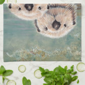 Linge De Cuisine Loutres de mer (Plié)