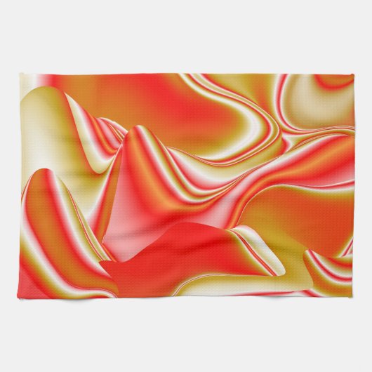 Linge De Cuisine Love and Gold Abstrait 3D Rainbowart (Horizontal)