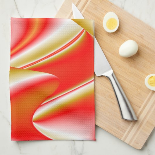 Linge De Cuisine Love and Gold Abstrait 3D Rainbowart (Quart Plié)