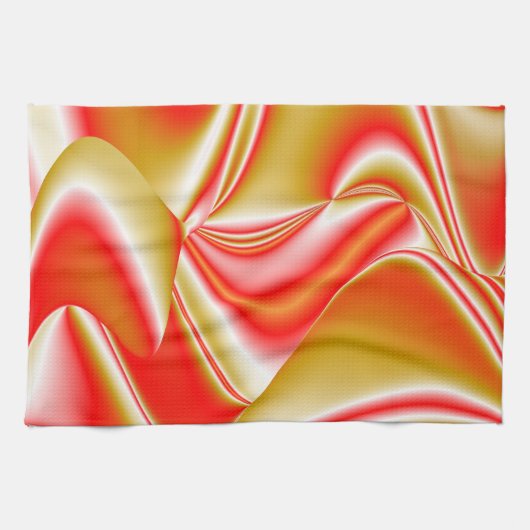 Linge De Cuisine Love and Gold Abstrait 3D Rainbowart (Horizontal)