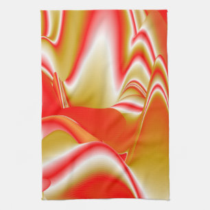 Linge De Cuisine Love and Gold Abstrait 3D Rainbowart