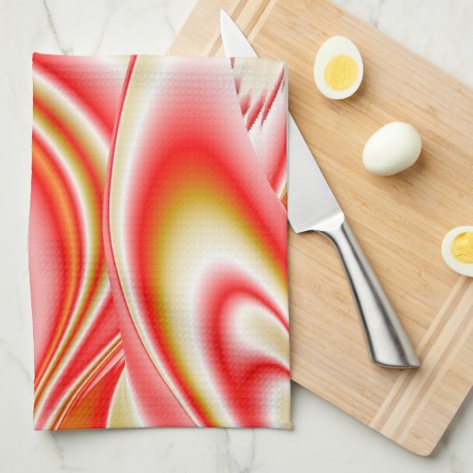 Linge De Cuisine Love and Gold Abstrait 3D Rainbowart (Quart Plié)