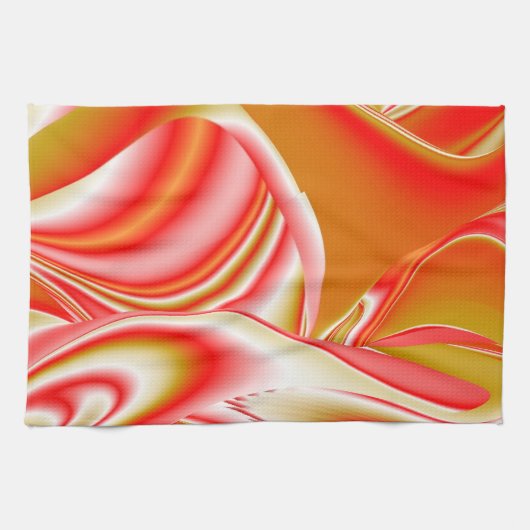 Linge De Cuisine Love and Gold Abstrait 3D Rainbowart (Horizontal)