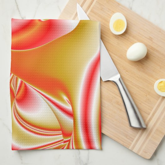 Linge De Cuisine Love and Gold Abstrait 3D Rainbowart (Quart Plié)
