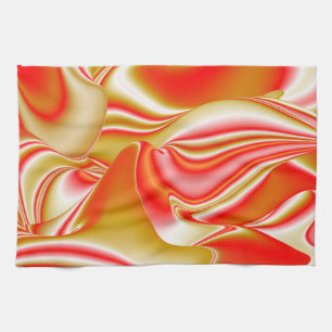 Linge De Cuisine Love and Gold Abstrait 3D Rainbowart