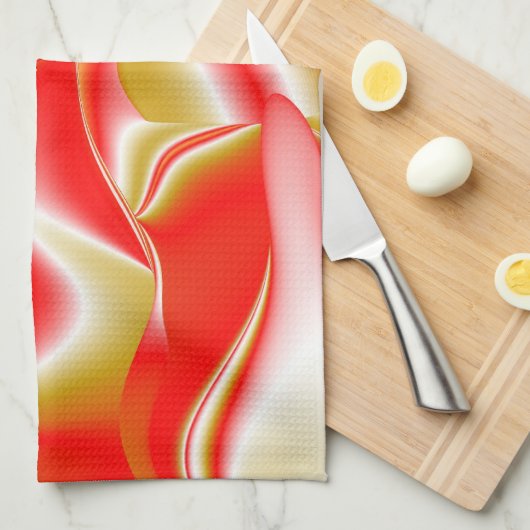 Linge De Cuisine Love and Gold Abstrait 3D Rainbowart (Quart Plié)