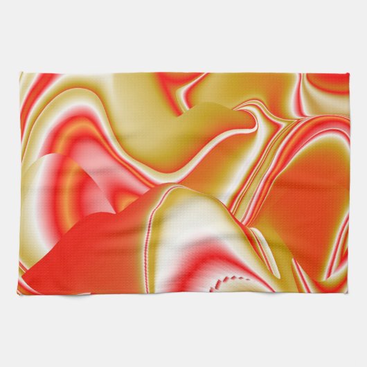 Linge De Cuisine Love and Gold Abstrait 3D Rainbowart (Horizontal)