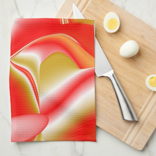 Linge De Cuisine Love and Gold Abstrait 3D Rainbowart (Quart Plié)