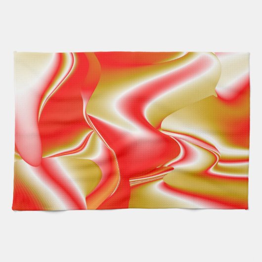 Linge De Cuisine Love and Gold Abstrait 3D Rainbowart (Horizontal)