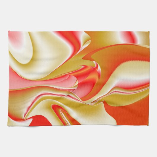 Linge De Cuisine Love and Gold Abstrait 3D Rainbowart (Horizontal)