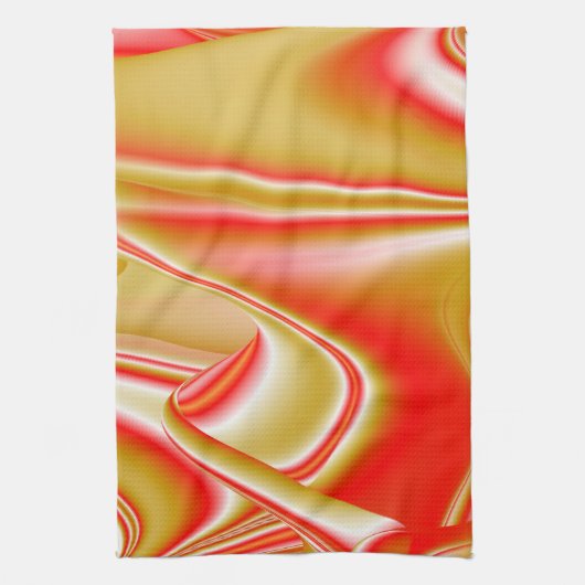 Linge De Cuisine Love and Gold Abstrait 3D Rainbowart (Vertical)