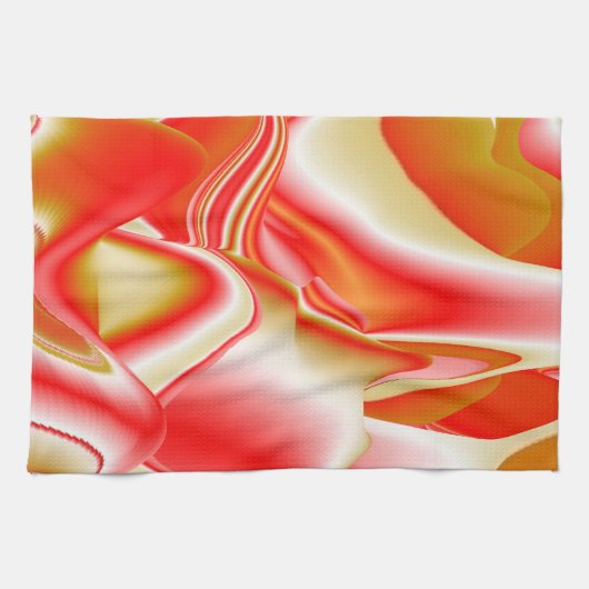 Linge De Cuisine Love and Gold Abstrait 3D Rainbowart (Horizontal)