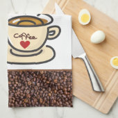 Linge De Cuisine Love Coffee / Home Café Bar Main ou (Quart Plié)