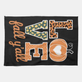 Linge De Cuisine Love Fall Y'All Empreinte de léopard Fall Thanksgi (Horizontal)