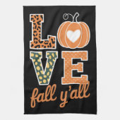 Linge De Cuisine Love Fall Y'All Empreinte de léopard Fall Thanksgi (Vertical)