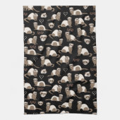 Linge De Cuisine Love Ferrets - Noir (Vertical)
