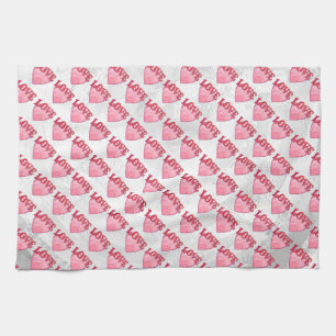Linge De Cuisine Love Heart Motif