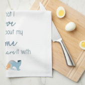 Linge De Cuisine Love Home Ferrets (Quart Plié)