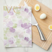 Linge De Cuisine Love Purple Lavender Rose Petals Floral (Quart Plié)