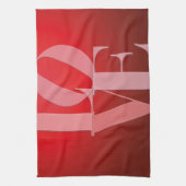 Linge De Cuisine Love Romance Rouge rose (Vertical)