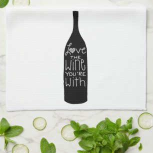 Linge De Cuisine Love the Wine You're With - Humour cuisine