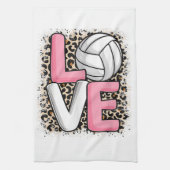 Linge De Cuisine Love Volleyball Empreinte de léopard Filles Volley (Vertical)